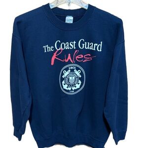 Men’s Gildan Large Navy Blue Coast Guard Sweatshirt